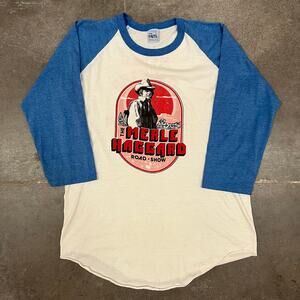 Vintage 1982 Merle Haggard The Road Show Raglan T-Shirt Large